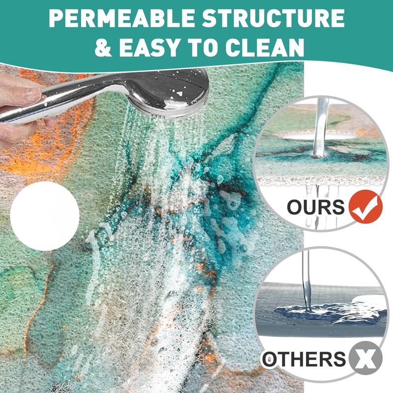 Square Shower Mat Non Slip: 32 x 32 Inch Extra
