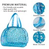 TotePrint Large Clear Butterfly Cosmetic Bag and Travel Pouch with