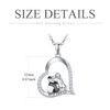 praymos 925 Sterling Silver Necklace Cute Animal Panda and Girl