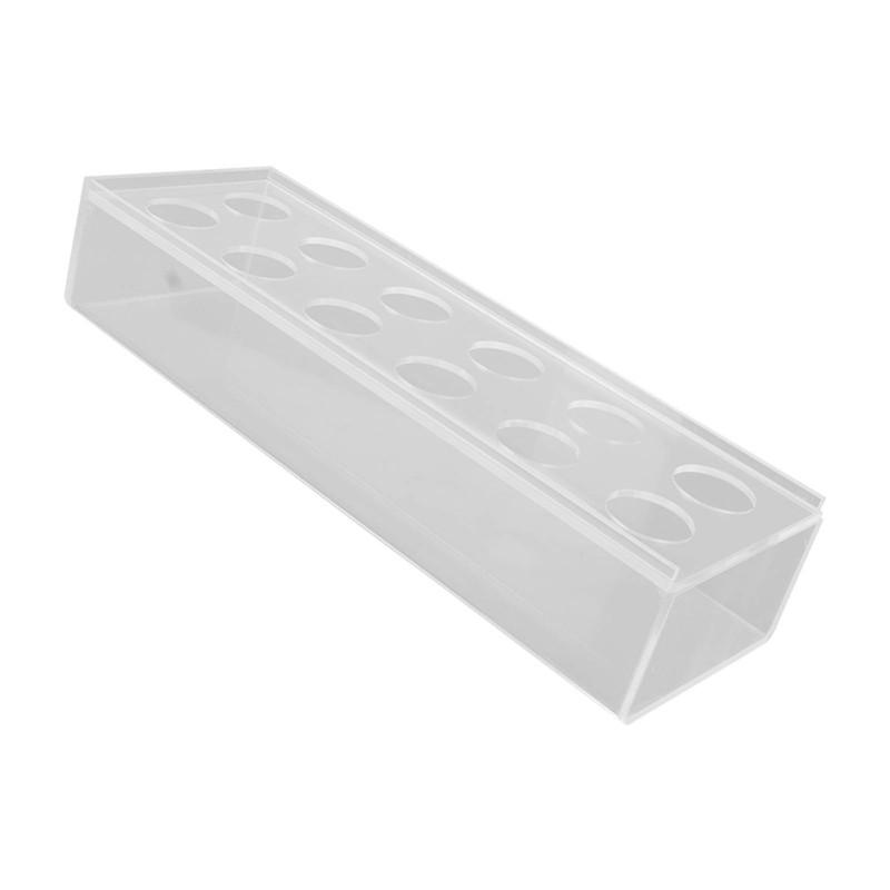 Clear Acrylic Flower Vase Multi Holes Elegant Decorative Long Rectangle
