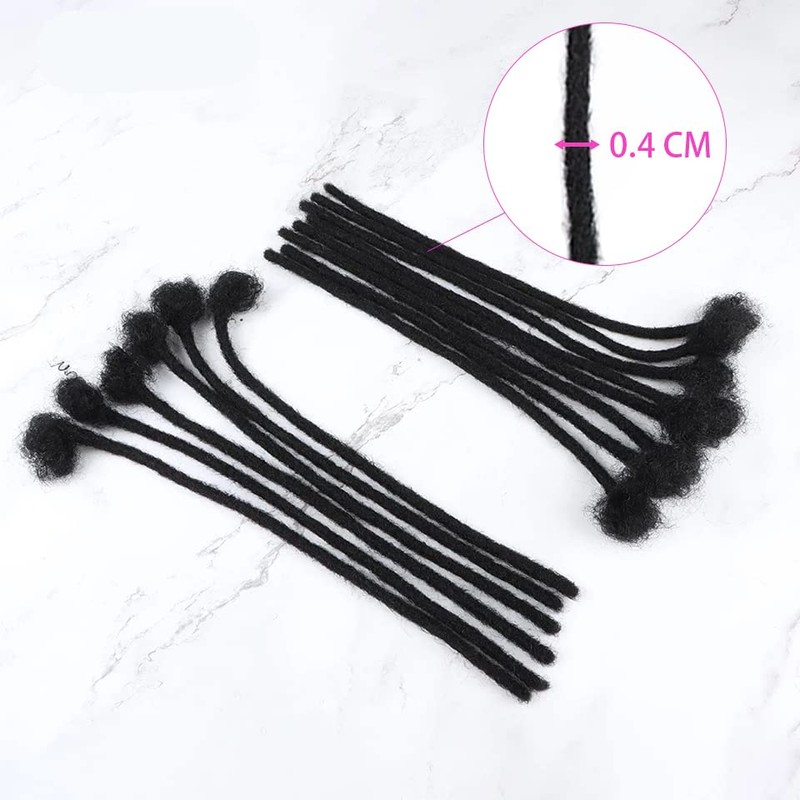 Dreadlock Extensions Human Hair 12 Inch 0.4 cm Thickness 30