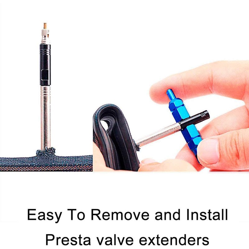 TuoTu Bicycle Schrader Valve Core Removal Tool Bike Presta Extender