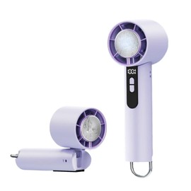 2026 Summer Model Instant Cooling Portable Fan with Cooling Plate, Portable Fan, Folding Fast Cooling, Handy Fan, 5 Level Air Flow Adjustment, Powerful Fan (Purple)