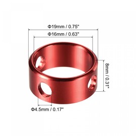 sourcing map Ring Rope Tensioner, Aluminum 4.5mm 3 Hole Tent Rope Adjuster for Outdoor Camping Canopy Travel, Red Pack of 10