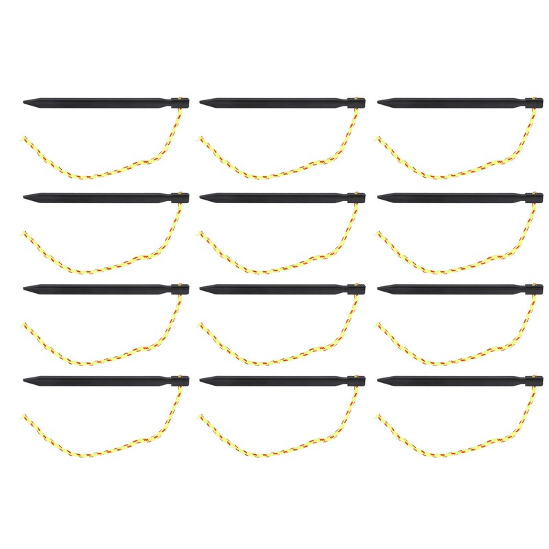 12PCS Tent Stakes Aluminum Alloy Three Edges Lightweight Tent Nail