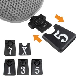 Andux 5pcs/Set Golf 460cc Driver Wood Head Covers with Long Neck and Replaceable No. Tags Grey