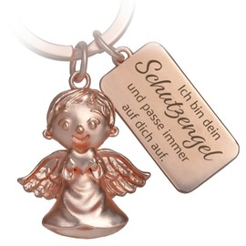 PAKADI Guardian Angel Keyring Romeol, Rose gold matt.