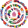 100Pcs Different World Flags Toothpick, Different Nations Cupcake Stick Flags