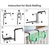 Y&M 6 PCS Adjustable Window Box Brackets for Planter Box,
