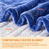 Electric Blanket Heated Twin, Soft Flannel Heating Blanket with 8