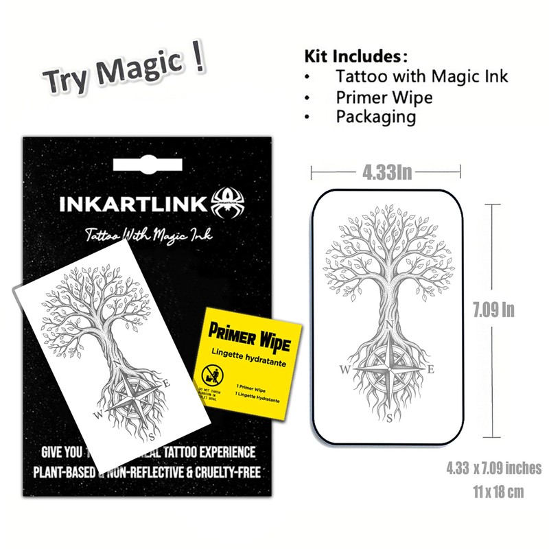 Tree Temporary Tattoos, Realistic Waterproof Fake Tattoos