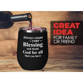 Sarcasm Black Wine Tumbler 12oz - always count - Sarcastic Adult Humor Coworker Meaningful Colleague Accountant Engineer Gratitude Inspirational