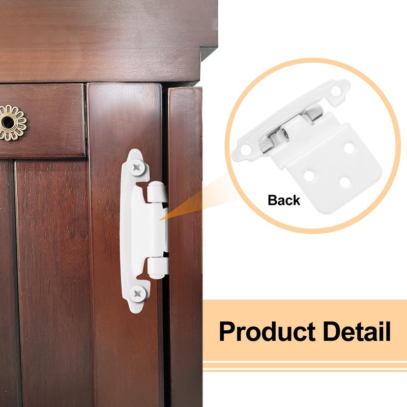 sourcing map 3/8" Inset Cabinet Door Hinges, 6 Pcs Self