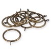 Merriway BH06184 (8 Pcs) Curtain Drapery Pole Rod Ring Fixed Eye Brass Metal Inner Dimension 50mm - Pack of 8 Pieces