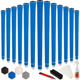 Full Choice Golf Grip, Simple Solid Color Design, Unique Non-slip Pattern, Stable and Non-slip, High-quality Rubber, Unique Grip, Let You Play at Your Best. Includes Solvent Kit, MID Size