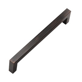 GOBEKOR 10 Pack Oil Rubbed Bronze Cabinet Handles Pulls 128mm (5 inch) Heavy Duty Solid Zinc Alloy Square Bar Rust Resistant Drawer Pulls for Kitchen Cabinet