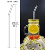 NAFENDER Glass Straws 12-Pack Reusable Drinking Straws 4 Bent Straws