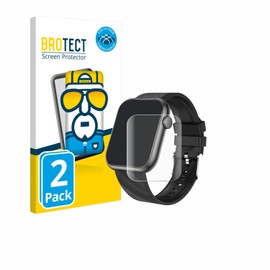 BROTECT Pack of 2 Full Cover Screen Protectors for Walkbee Smartwatch 1.96 Inch Full Screen Protector Film [3D Curved, Crystal Clear]