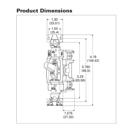 Eaton (2) Eaton AH1204W Industrial, 4-Way Toggle Wall Light Switch, 15A, 120/277V