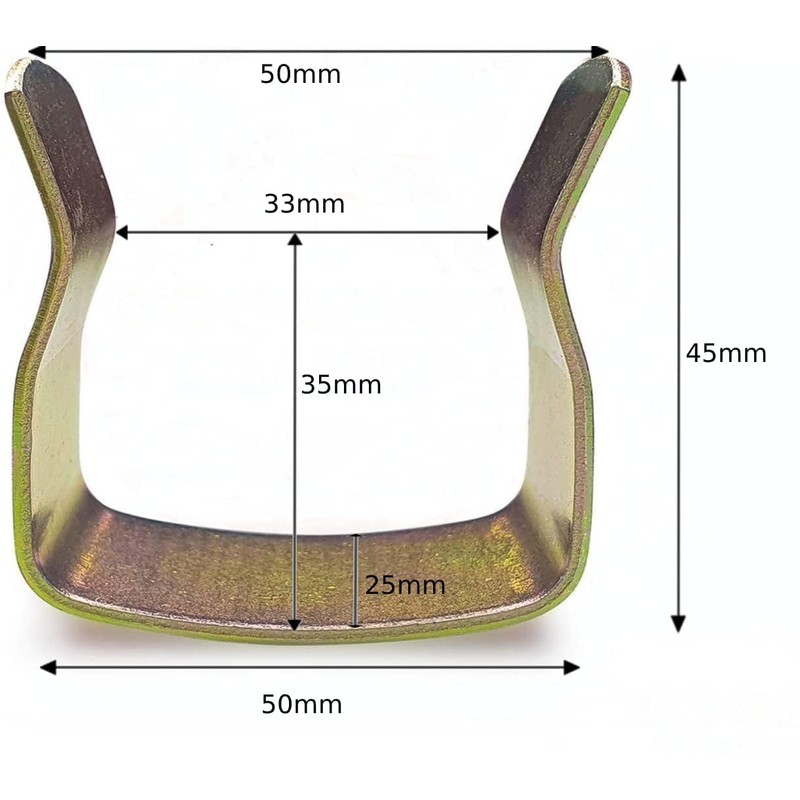 Just Accessories® Metal U Clips For Divan Bed Bases Ottoman