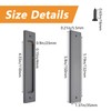 MOROBOR 5.91" Rectangular Recessed Sliding Door Pulls, 2pcs Matte Gray