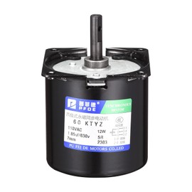 MECCANIXITY Permanent Magnet Synchronous Gear Motor 5RPM 110V 12W 50/60Hz CW/CCW Control AC Motor