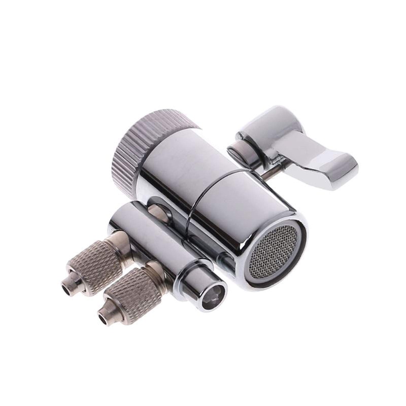 Realgoal Two Way 1/4" Brass Diverter Valve Chrome for Water