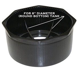 JCS 8" Diameter, Round Bottom, Plastic, Hex Rim Tank Boot