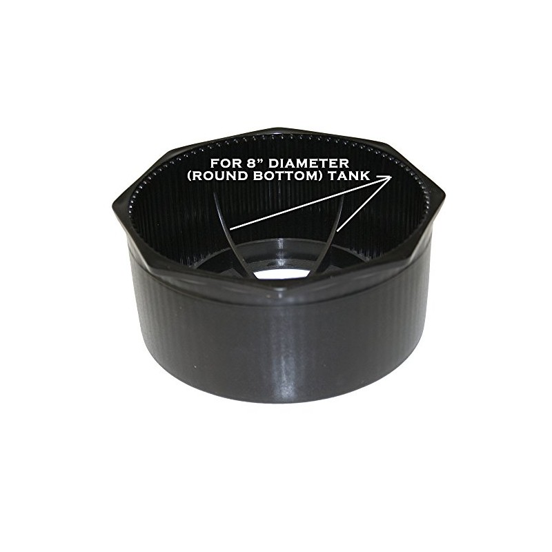 JCS 8" Diameter, Round Bottom, Plastic, Hex Rim Tank Boot