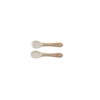 PAPERCLIP Silicone Beech Spoon/Fork Set in Mushroom with Resusable Snack