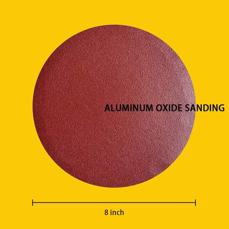 TPmax 30 PCS 200mm NO-Hole PSA Aluminum Oxide Sanding Disc,