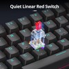 surmen 60% Mechanical Gaming Keyboard with Linear Red Switch, Wired