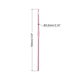 sourcing map 10pcs Aluminum Crochet Hook 3.5mm US Size E/4 Knitting Needles with 30pcs Stitch Markers for DIY Craft Yarn, Pink