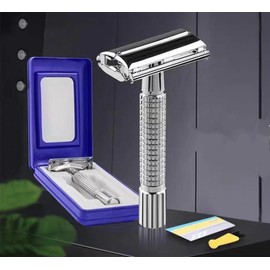 Double Edge Safety Razor for Men & Women Metal Razor With 10 Double Edge Safety Razor Blades- 2 Packs