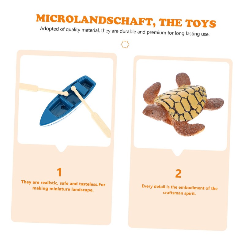 Kisangel 22pcs Miniature Beach Decor Set Plastic Miniature Beach Accessory