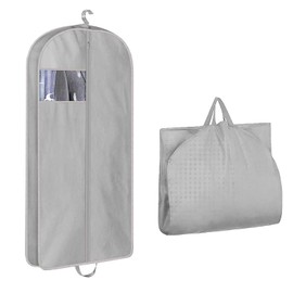 VIDSTW 60 x 127 cm Garment Bag, Suit Bag, Clothes Cover, Foldable Garment Bags with Zip, Garment Bag, Travel Bag, Mothproof for Suits, Shirts, Jackets (Grey)