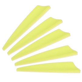 PATIKIL Arrows Vanes, 100 Pack 2.5 Inch Arrow Fletching Archery Arrow Feather Shield Fletch for DIY Target Shooting, Yellow