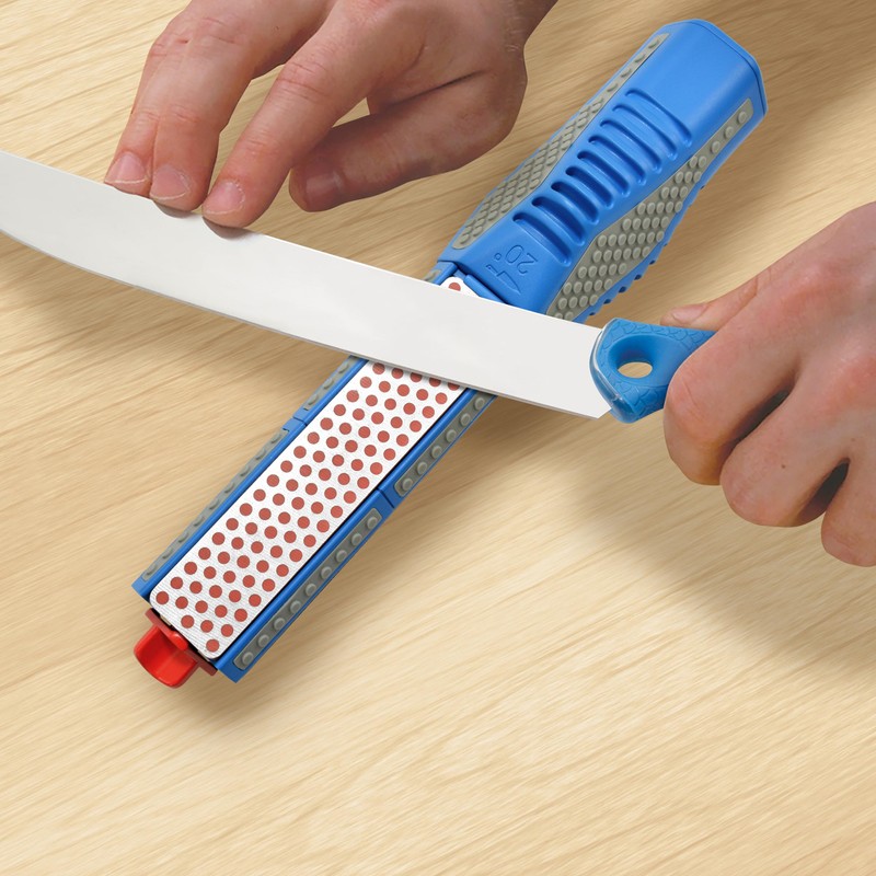 DMT Tristone Rotator Kitchen Knife Sharpener, Fine/Coarse/Extra-Fine Diamond Sharpening Stones,