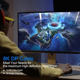 XiAyriky 8K DisplayPort Cable 1.4 6FT 10-Pack, 32.4Gbps DP to DP 1.4 Cable 240Hz, Display Port Cable 【HBR3, HDR10, HDCP 2.2, FreeSync G-Sync, 8K@60Hz, 4K@144Hz,4K@240Hz】 for PC Gaming Monitor