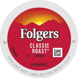 Folgers Classic Roast Medium Roast Coffee, 12 K Cups for Keurig Coffee Makers
