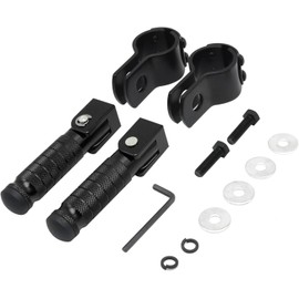 M 8 Motorcycle Pedal Bike Folding Foot Nail Forefoot Nails Rear Foot Nail Electric Car Anti-slip Rear Seat Folding Pedal Bicycle 90 Degree Fixed Folding Passenger Pedal Stand (Black)