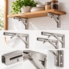 Folding Shelf Brackets for Wall-Mounted Tables and Shelves – Stainless