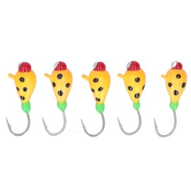 5Pcs Outdoor Ice Fishing Jigs Set Ice Fishing Lures High Carbon Steel Micro Bass Hooks Gear Tackle 5MM