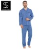 Lora Dora Strong Souls Mens Traditional 2 Piece Pyjamas Plain