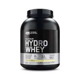 Optimum Nutrition Platinum Hydrowhey Protein Powder, 100% Hydrolyzed Whey Isolate Powder, Flavor: Velocity Vanilla, 3.5 Pounds (Packaging May Vary)