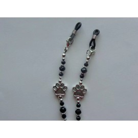 Handmade DOG CAT PAW PRINT PET ANIMAL EYEGLASSES HOLDER CHAIN NECKLACE LOBSTER CLASPS