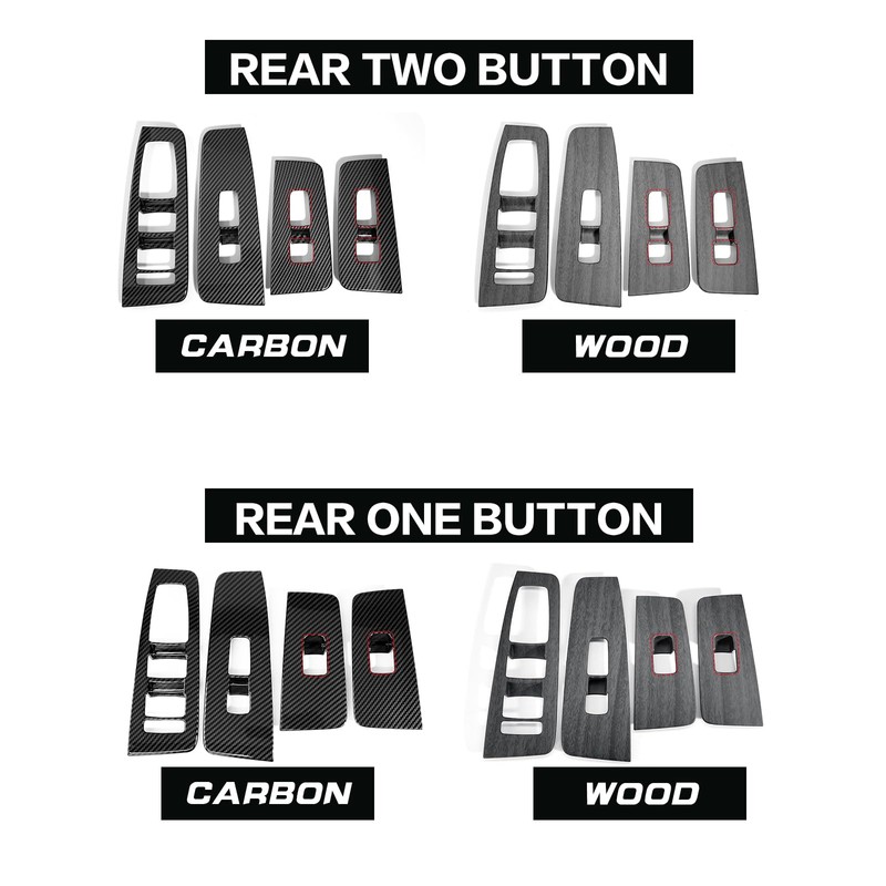 JUIVEEL Car Interior Window Switch Panel Cover Side Door Glass