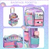 ZBAOGTW Rolling Backpack For Girls 8-12 Elementary School Kids Rolling