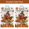 Wodison Happy Thanksgiving Garden Flag 12x18 Inch Double Sided, Small