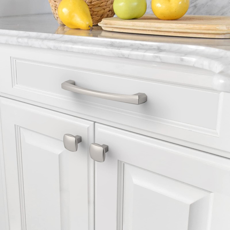 Amerdeco 10 Pack Brushed Satin Nickel Cabinet Pulls 5 Inch(128MM)